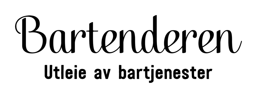 Bartenderen logo med slagordet "utleie av bartjenester"