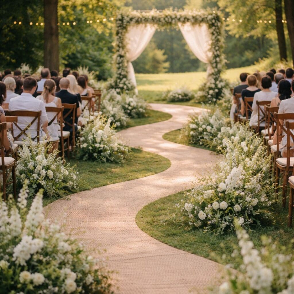 Serpentin midtgang bryllupstrender 2026